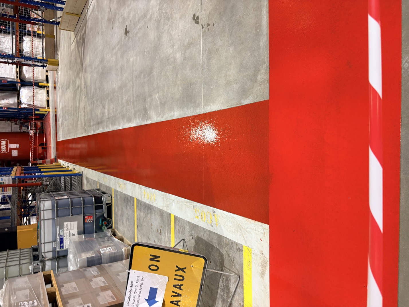 Même sol fini après trois couches de résine