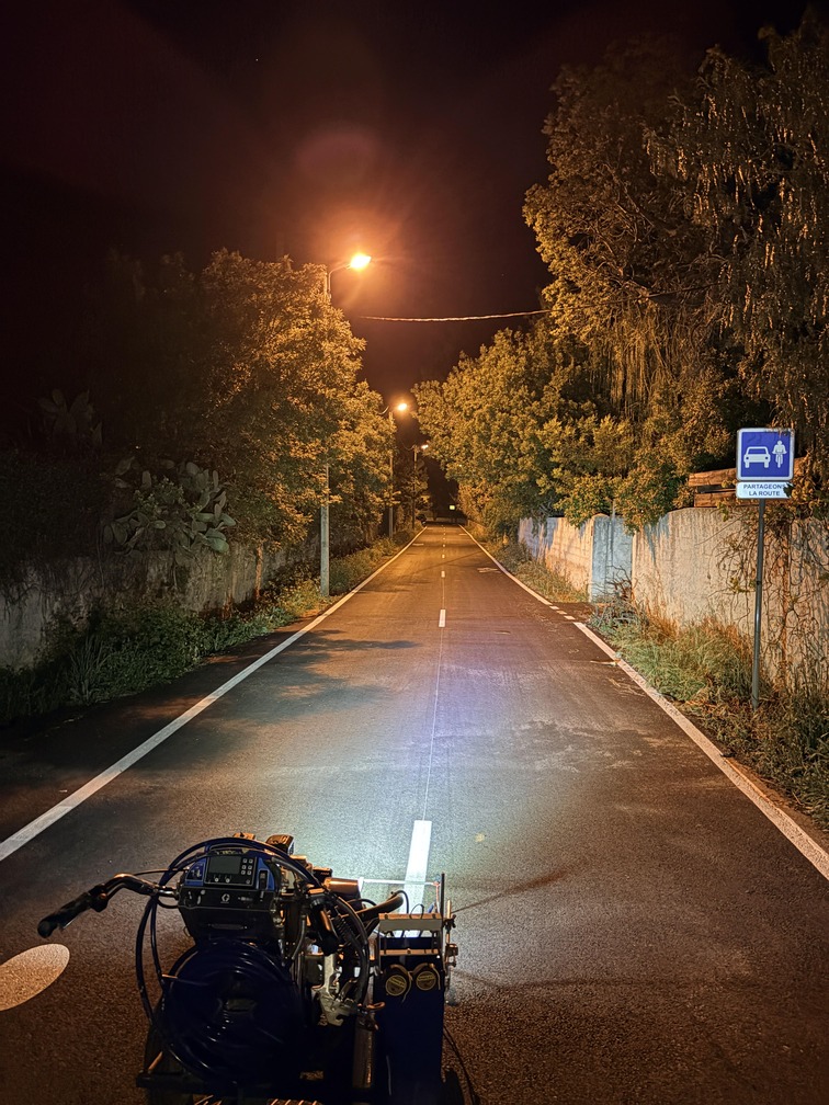 Repasse de la signalisation horizontale en agglomération